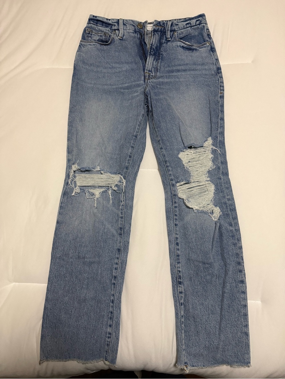 Good American Light Blue Boyfriend Jeans